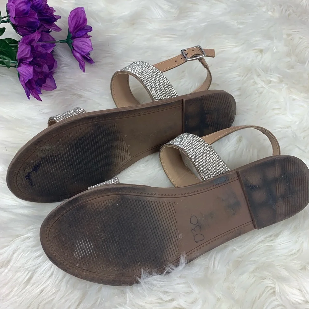 Steve Madden Rhinestone Sling Back Sandals - Picture 7 of 8